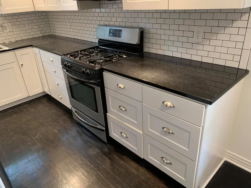Shaker kitchen drawers and cabinet doors.